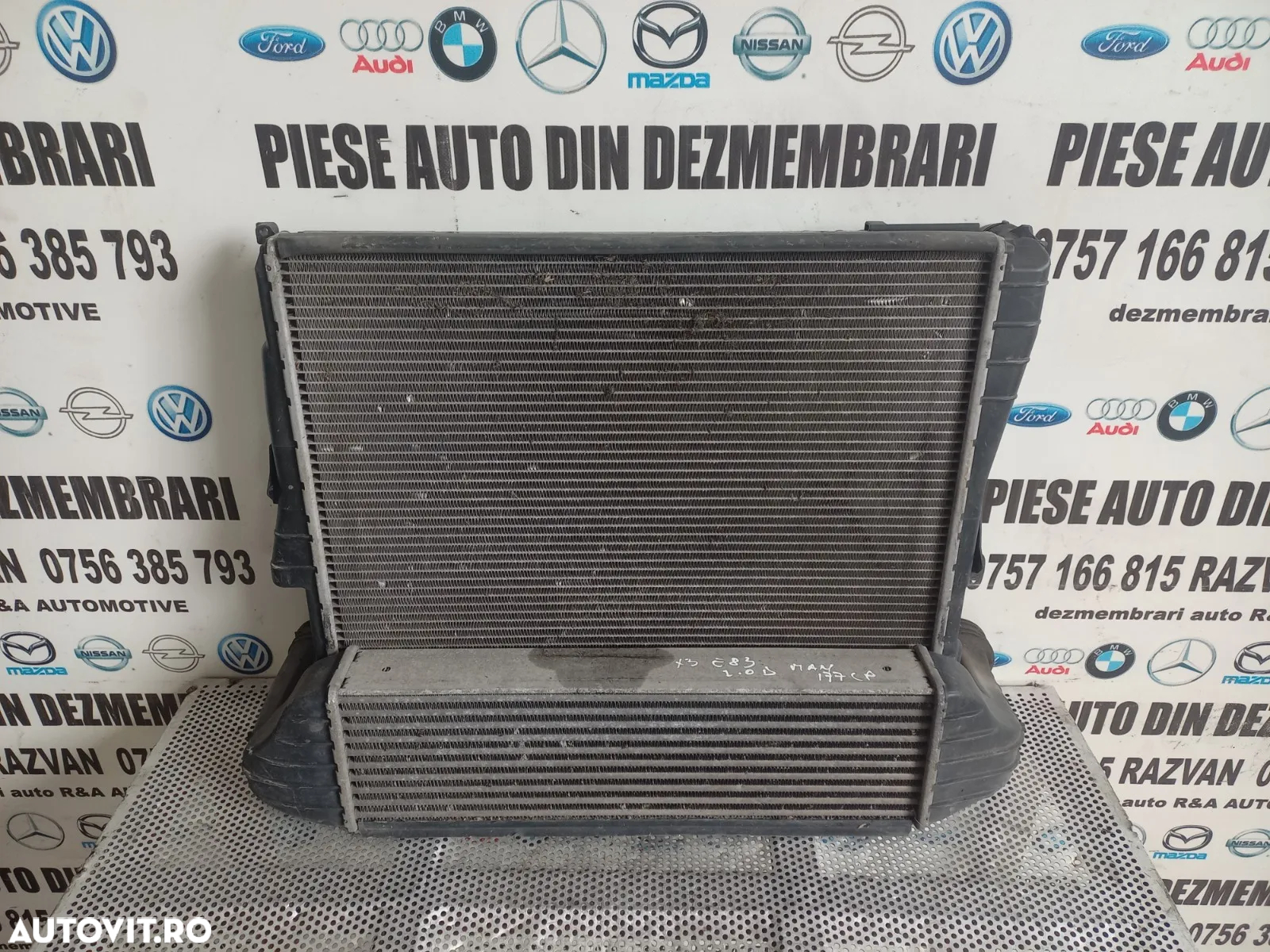 Grup Radiatoare Radiator Apa Clima Intercooler Bmw X3 E83 2.0 Diesel N47 Manual Cod Radiator Bmw X3E83 - Dezmembrari Arad - 8