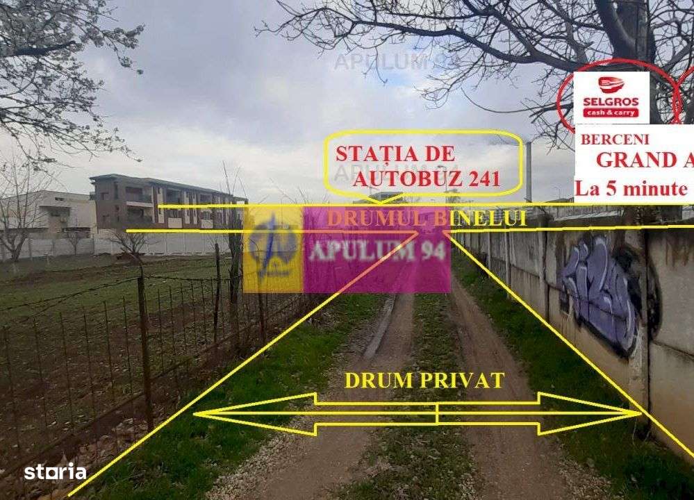 Teren 1055 MP București Sector 4 cu Certificat de Urbanism - Imagine principală: 3/20