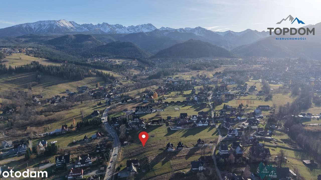 DZIAŁKA Z WIDOKEM W ZAKOPANEM Z POZWOLENIEM NA 3 DOMY I GARAŻ NA 6 AUT-7