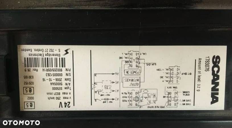 Tachograf Scania R 1880862 1783076 1867376 - 4