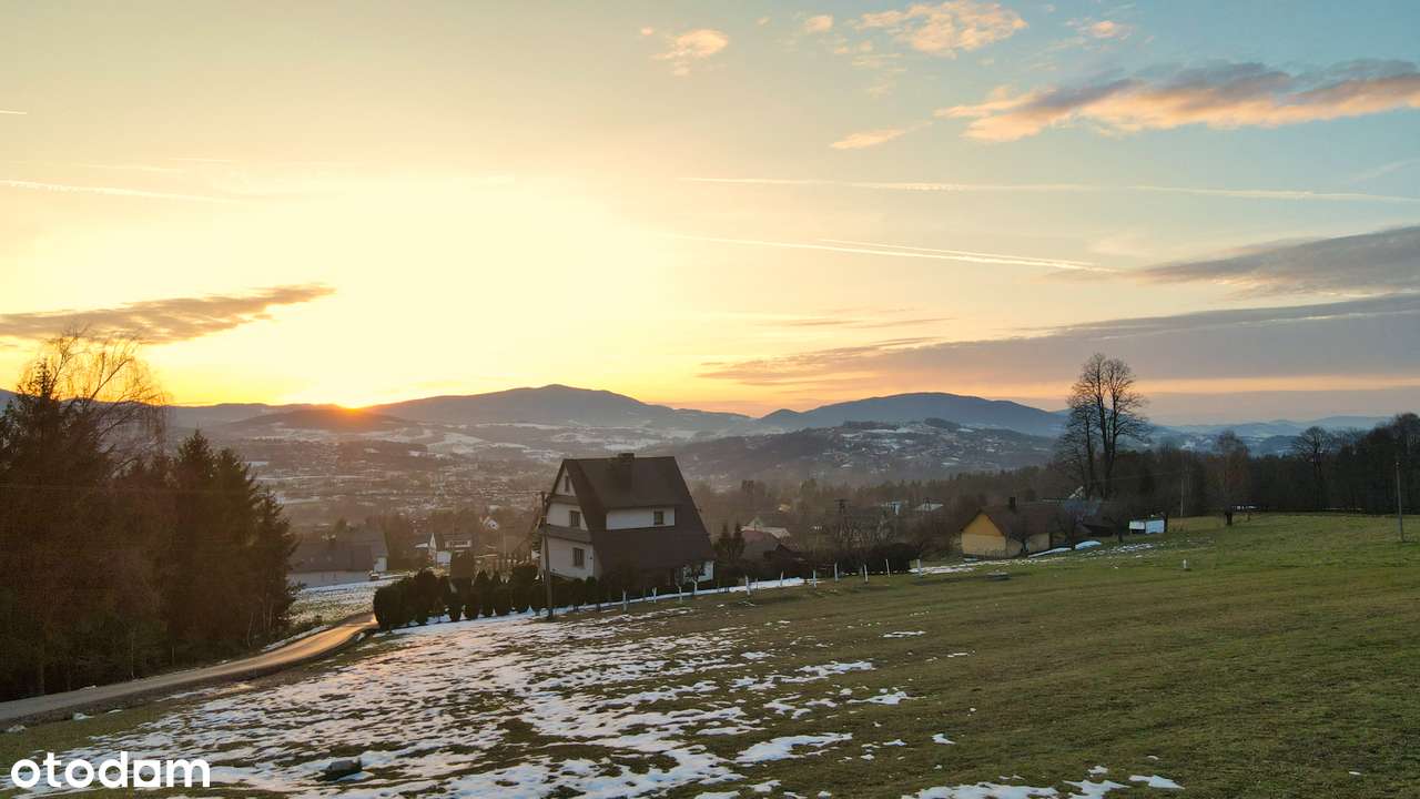 Limanowa, Bystra. Widokowa działka budowlana. Konkret pod budowę.-0