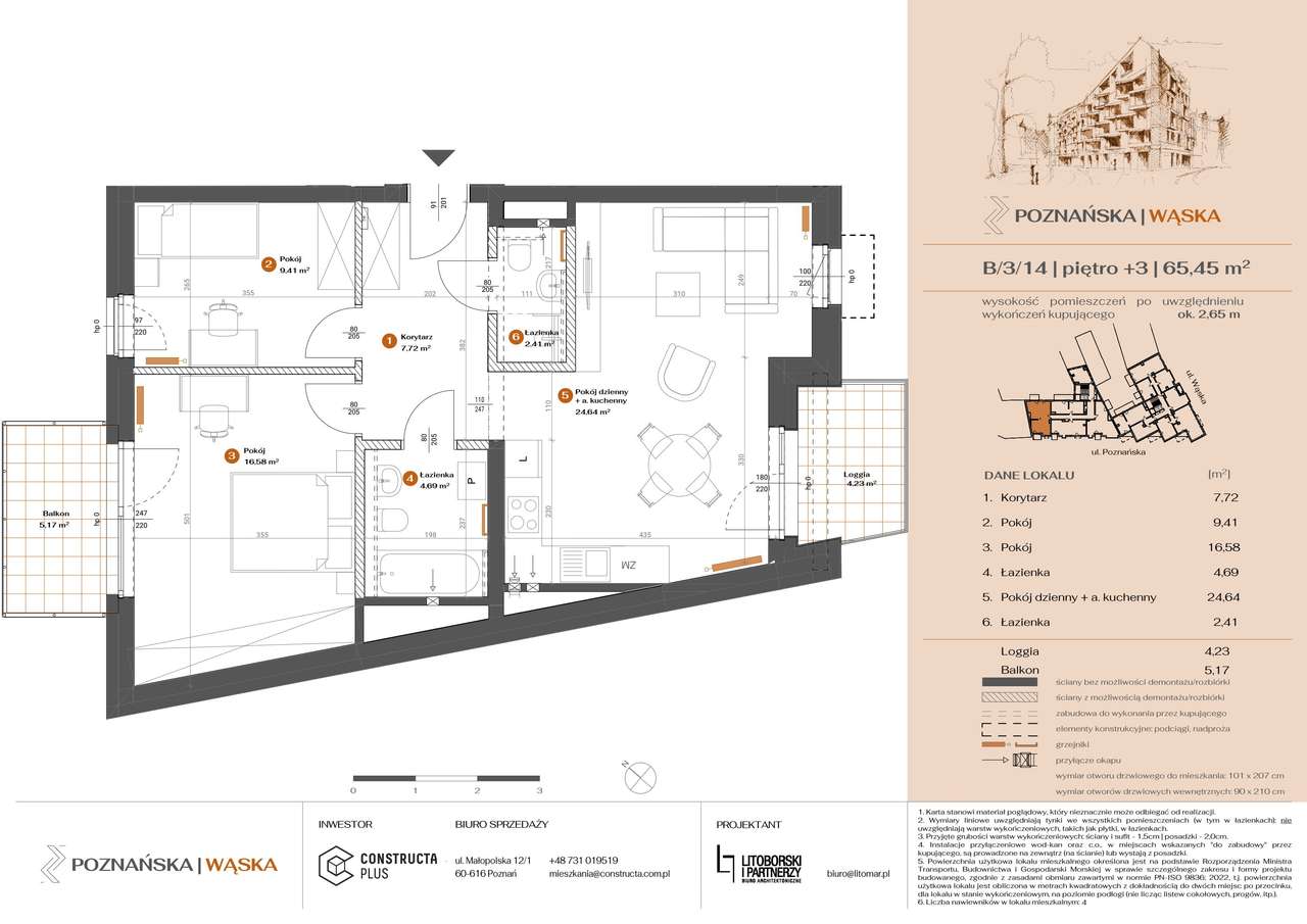 3-pokojowe mieszkanie 65m2 + balkon Bez Prowizji - Pełny obrazek: 2/7