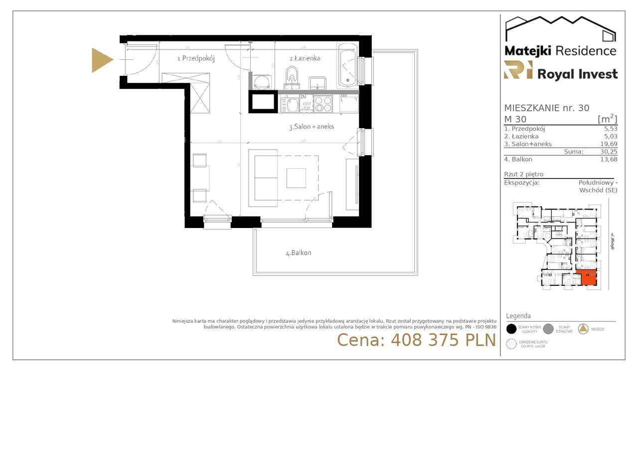 Matejki Residence  | mieszkanie 1-pok. | 30 - Pełny obrazek: 2/7