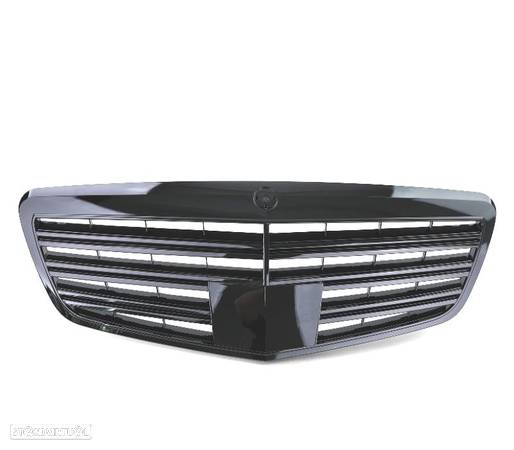 GRELHA FRONTAL PARA MERCEDES S W221 09-13 AMG LOOK PRETO BRILHANTE - 3