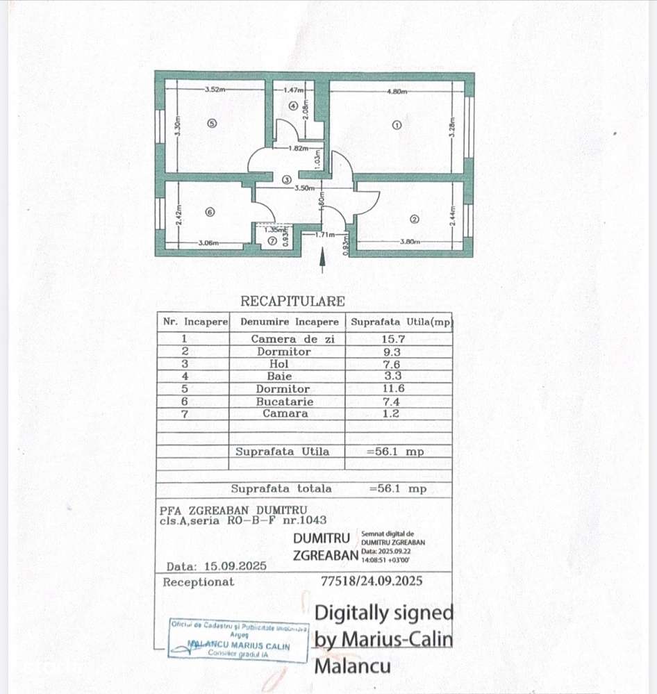 Apartament 3 camere Calea Bucuresti, parter, pretabil spatiu comercial-2