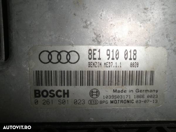 ECU / Calculator Motor Audi A4 B6 2.0B 8E1910018 - 3