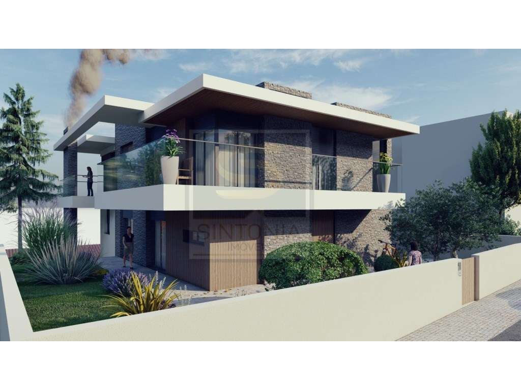 Terreno com Projeto Aprovado - Moradia Contemporânea Isolada com Vi...-7