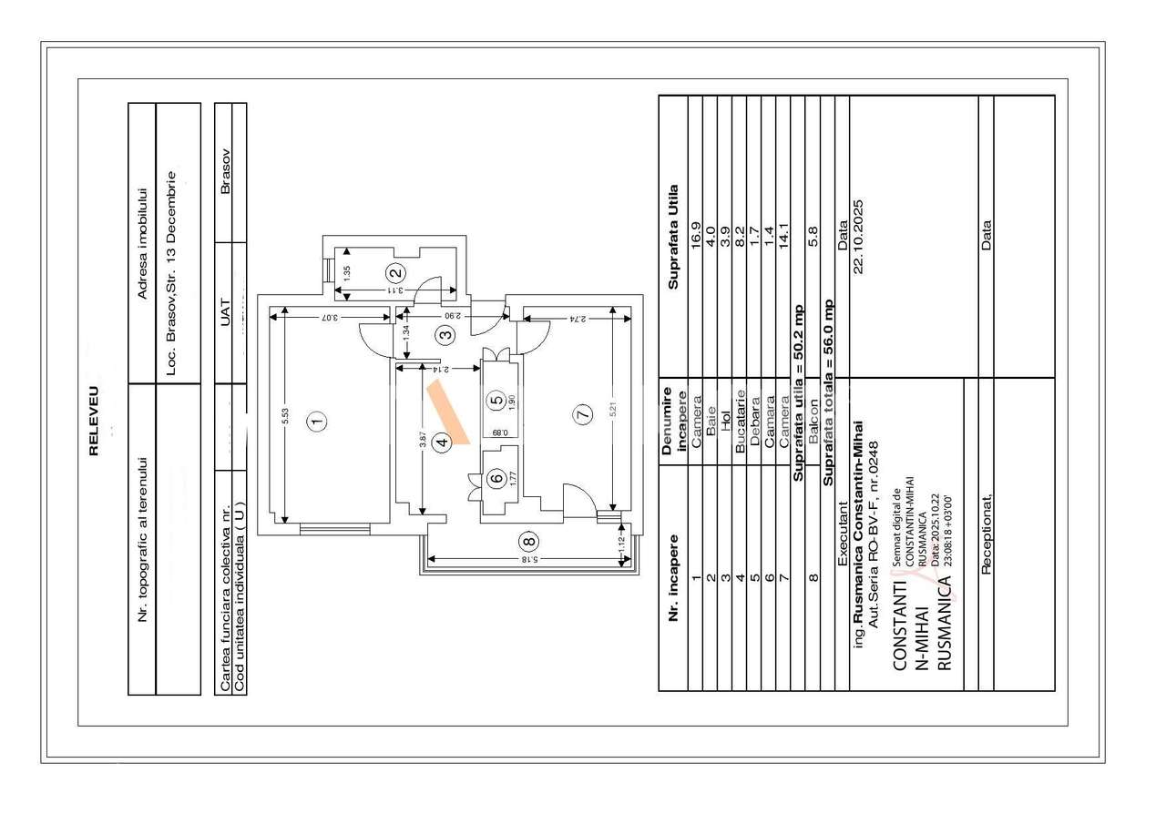 Apartament decomandat Centru Civic - Onix-8
