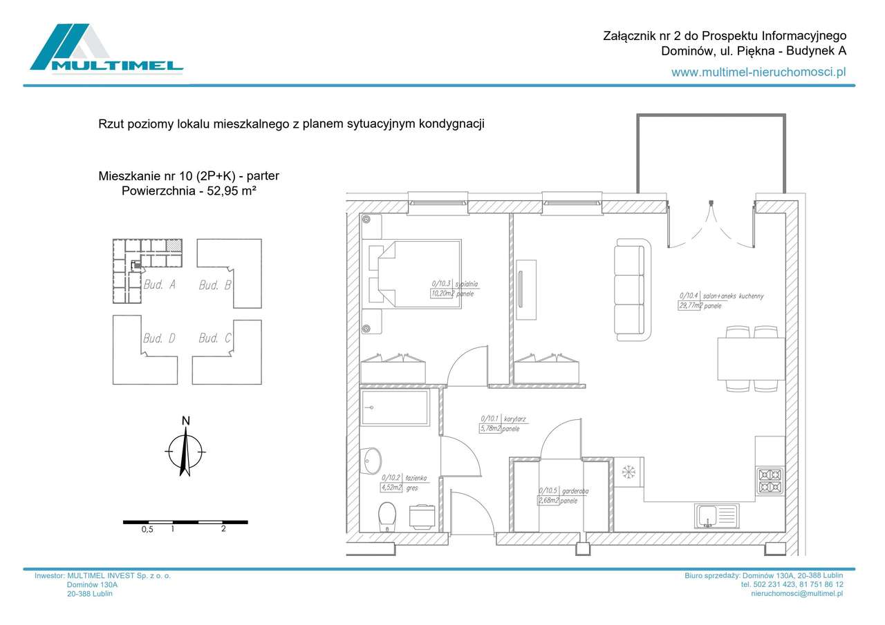 2-pokojowe mieszkanie 52m2 Bez Pośredników - Pełny obrazek: 2/7