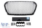 Grila Centrala Audi A4 B9 8W (16-18)Sedan Avant RS Design Negru Lucios - 1