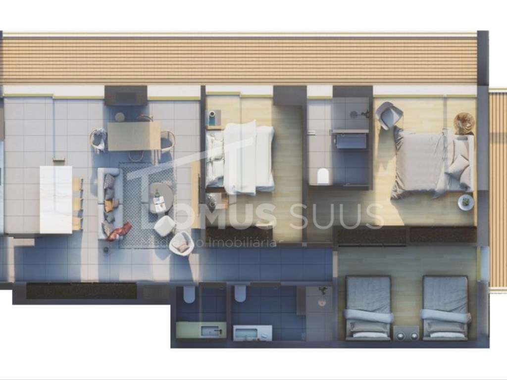 Apartamento T3 novo inserido em condomínio fechado com piscina-8