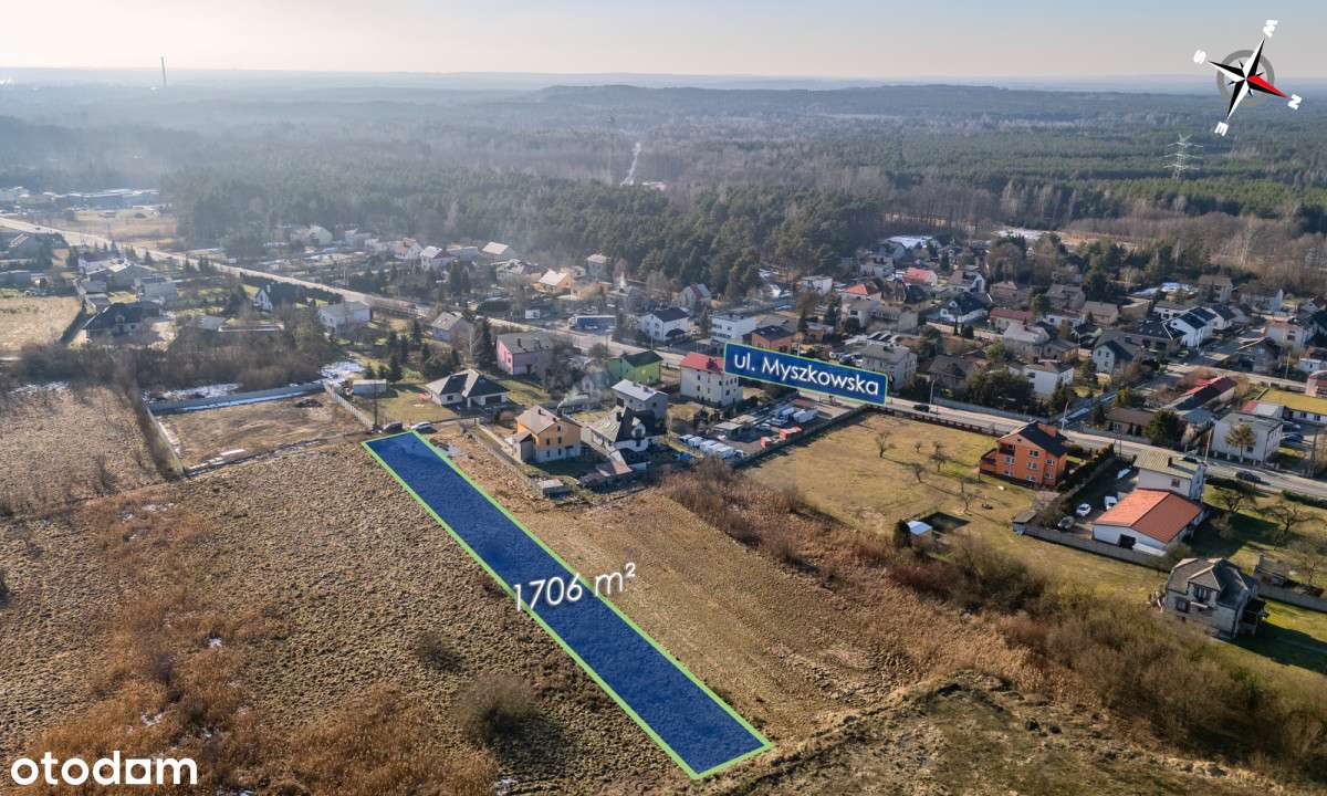 Działka usługowa Żarki ul Myszkowska 1706m2 - Pełny obrazek: 4/8