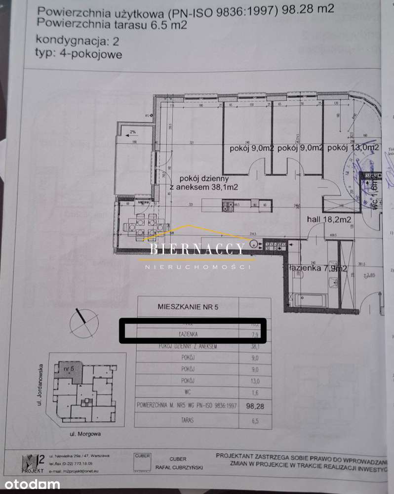 Piękny 4 pokojowy apartament Praga Południe Am. - Pełny obrazek: 4/20
