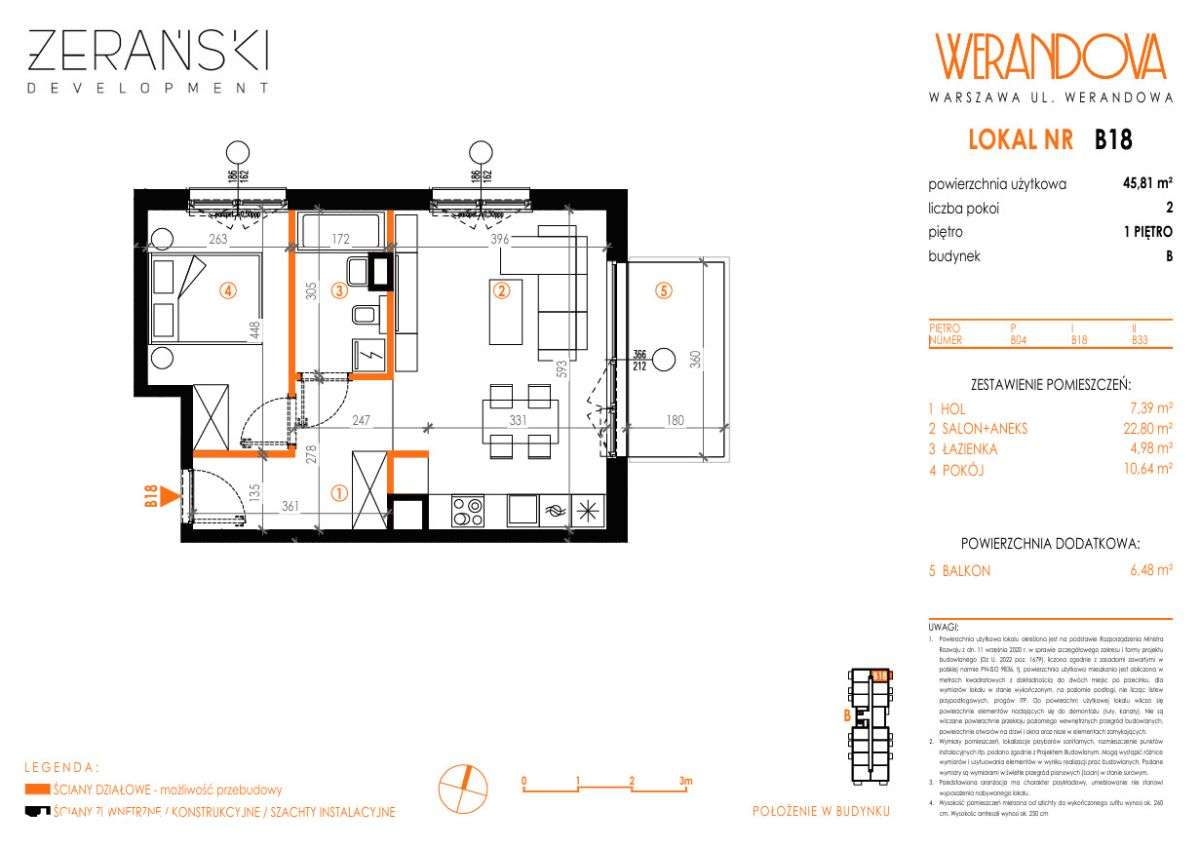 I. piętro z balkonem - Nowe Osiedle Werandowa - Pełny obrazek: 3/3