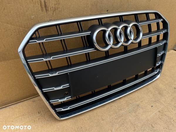 AUDI A6 C7 LIFT COMPETITION 4G 4G0 ORYGINALNY GRILL ATRAPA PRZEDNIEGO ZDERZAKA POD CZUJNIKI PARKOWANIA JAK NOWY 4G0853653T - 2