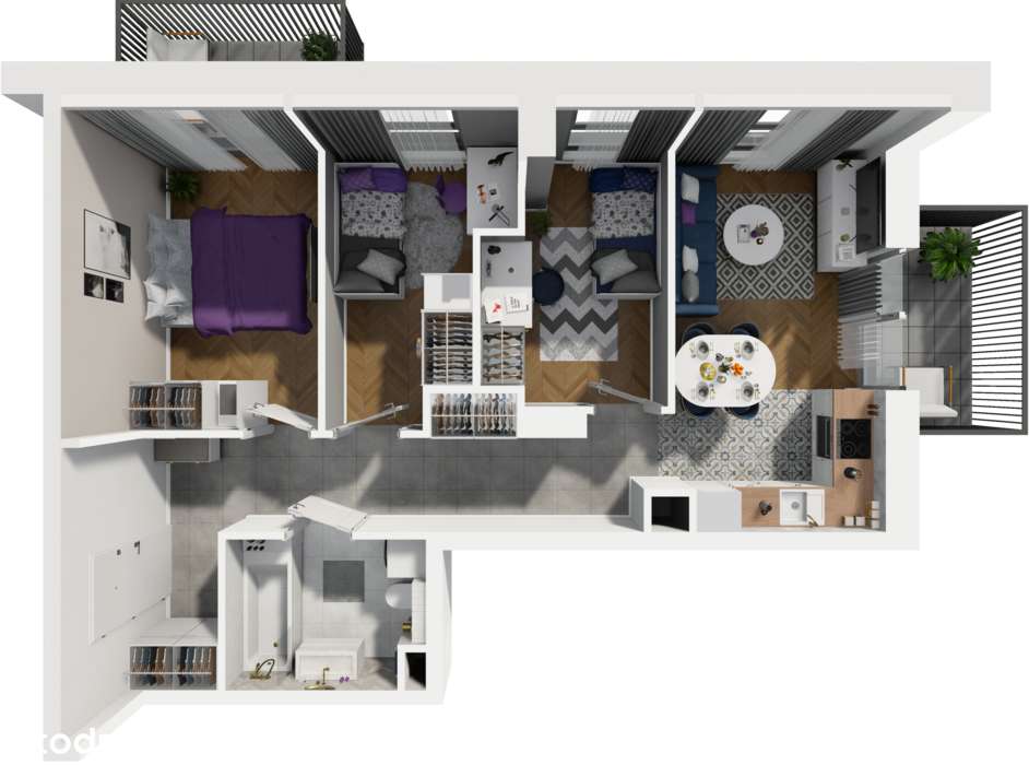 SZYBKI TERMIN! Narożne 4pok.58m2★Dwa Balkony|Tanie MP|Blisko bul. Brdy-5