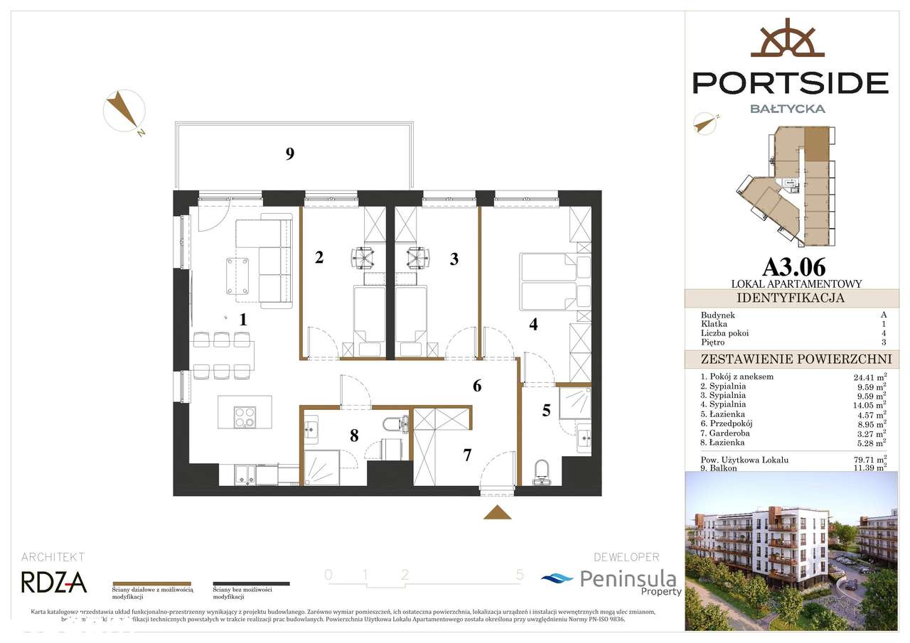 4-pokojowe mieszkanie 79m2 + balkon Bez Prowizji - Pełny obrazek: 2/7