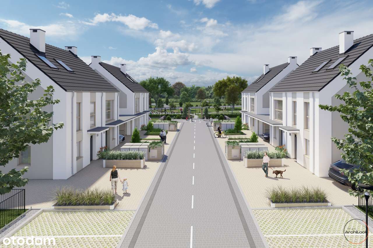 Dom w zabudowie bliźniaczej z wiatą garażową/garaż-6