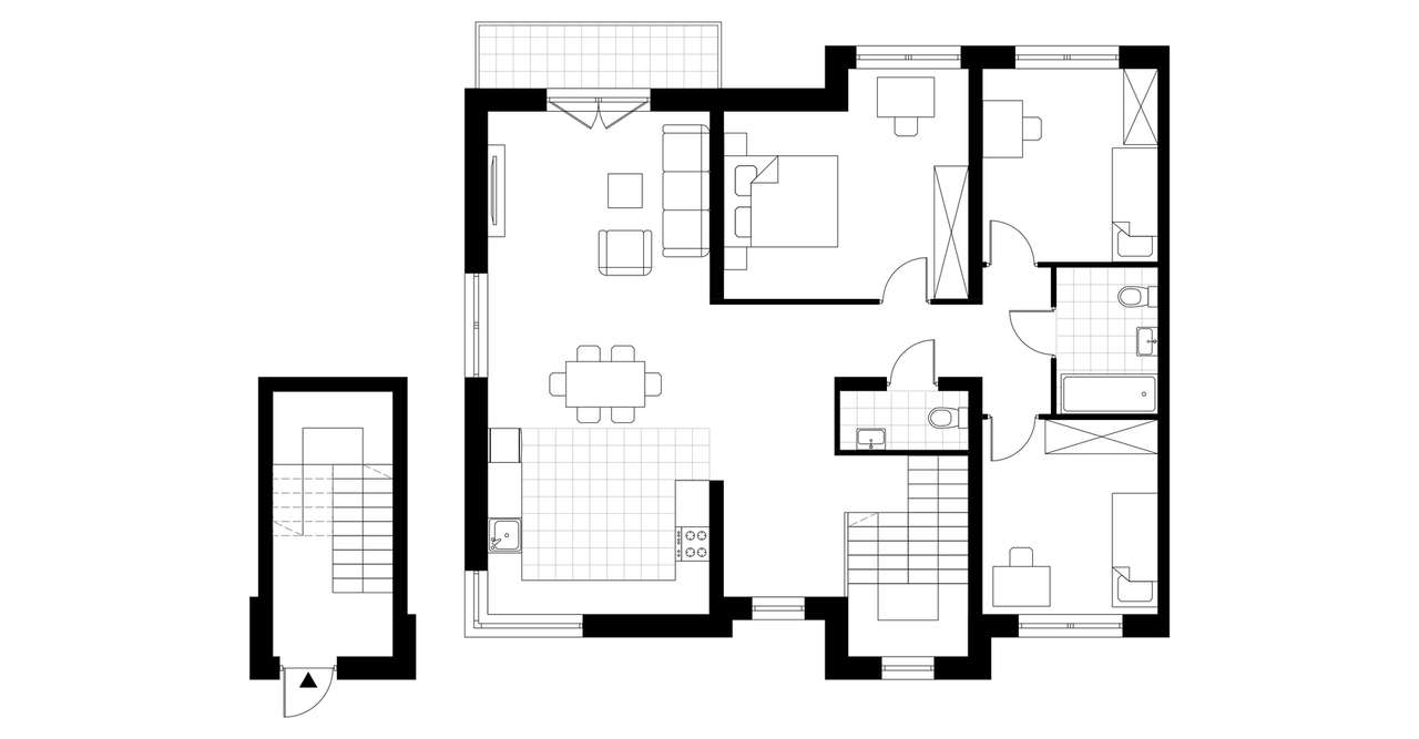 4-pokojowe mieszkanie 104m2 + balkon - Pełny obrazek: 3/8