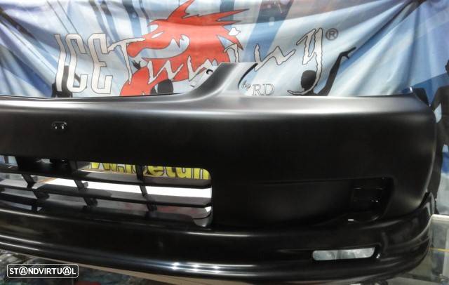 Para-choques frontal Honda Civic 1999-2001, 2 / 3 / 4 portas + Lip frontal Mugen Look em plástico ABS - 5