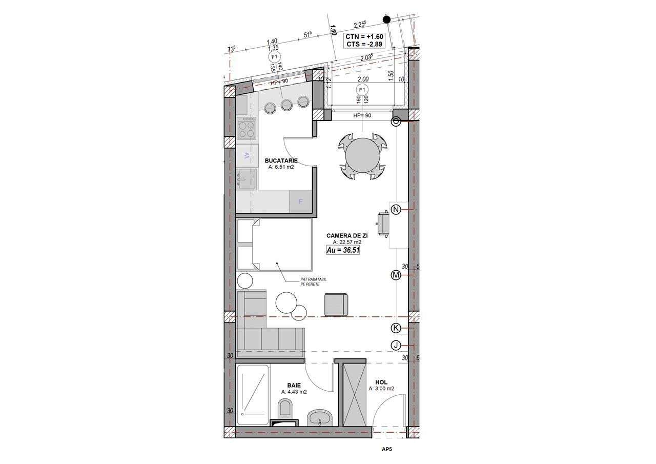 Studio modern,decomandat aer conditionat - 36.51 mpu - Imagine principală: 2/5