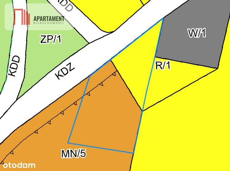 działka mieszkaniowa  2500m2 z Mpzp-4