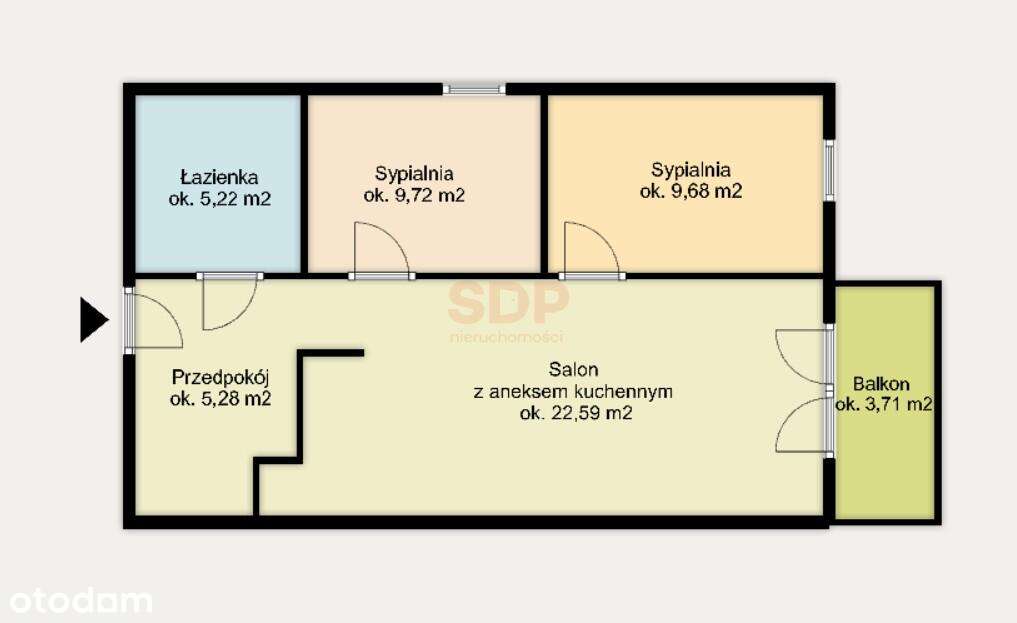 Wojszyce | 3 pokoje + balkon | 52,49 m2 | Gotowe do wejścia - Pełny obrazek: 5/15