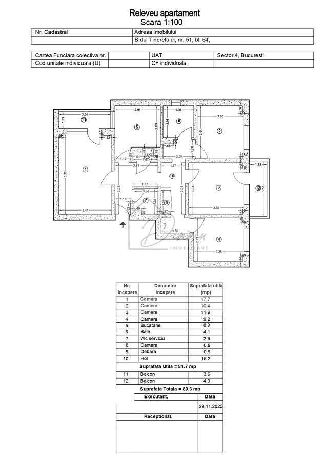 Apartament 4 camere B-dul Tineretului I Locatie excelenta I COMISION 0-6