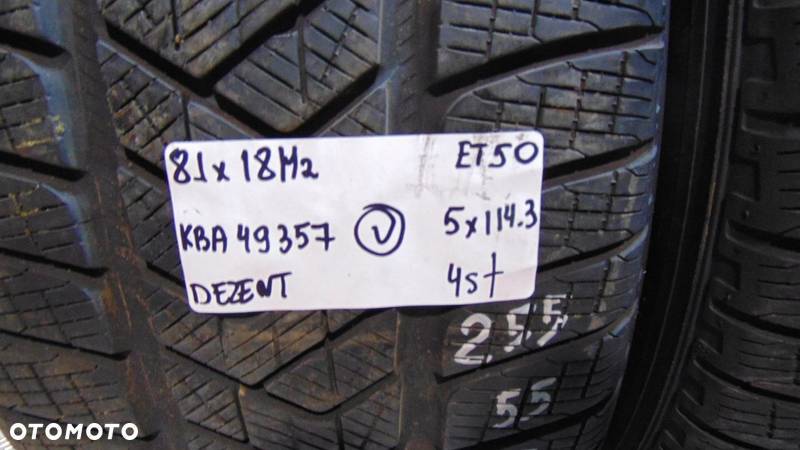 OPONY ZIMOWE PIRELLI SCORPION 255/55 R18  FELGI KBA 49357 5X114,3 - 12