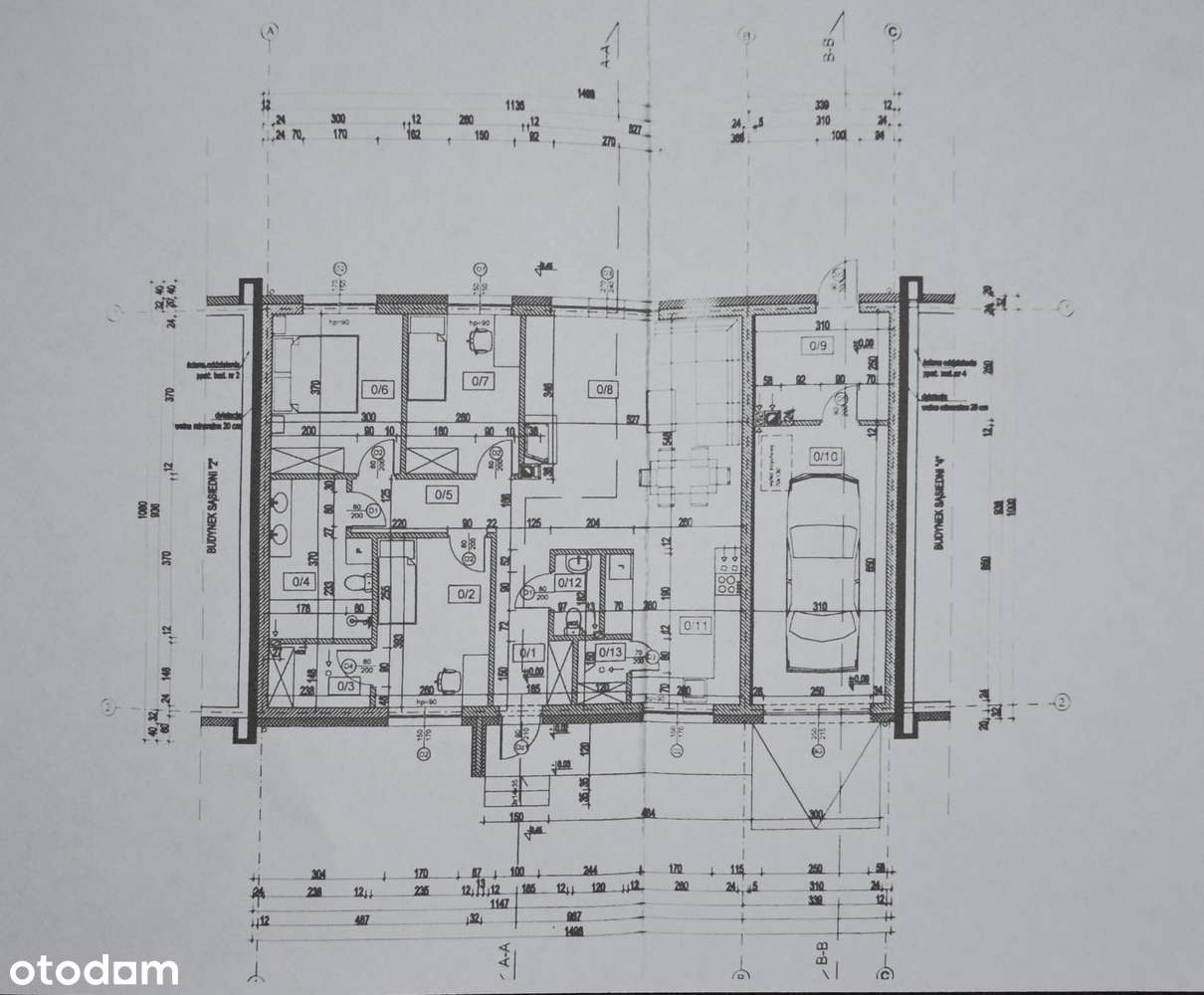 Parterówka w zabudowie szeregowej, garaż, p.ciepła, działka 450 m2-3