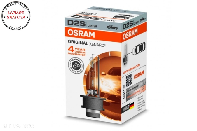 Bec Auto Xenon far Osram XENARC 66240 D2S 35W- livrare gratuita - 1