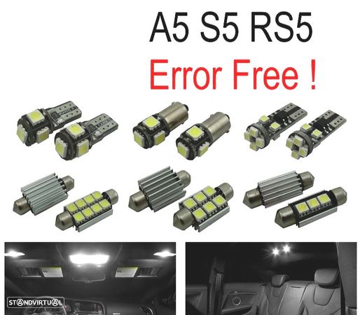 KIT COMPLETO 16 LAMPADAS LED INTERIOR PARA AUDI A5 S5 RS5 B8 08-15 - 1