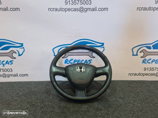 VOLANTE GUIADOR COMPLETO HONDA CIVIC VII 7 MK7 SPORT PELE PERFURADA AIRBAG - 2