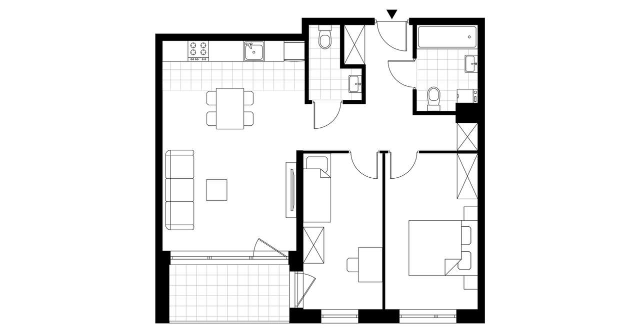 3-pokojowe mieszkanie 64m2 + balkon Bezpośrednio - Pełny obrazek: 3/8