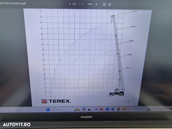 Terex RT35, inmatriculabila Primarie, 469h, 35t, inaltime ridicare 30m-199.000 EUR+Tva, posibilitate leasing - 16