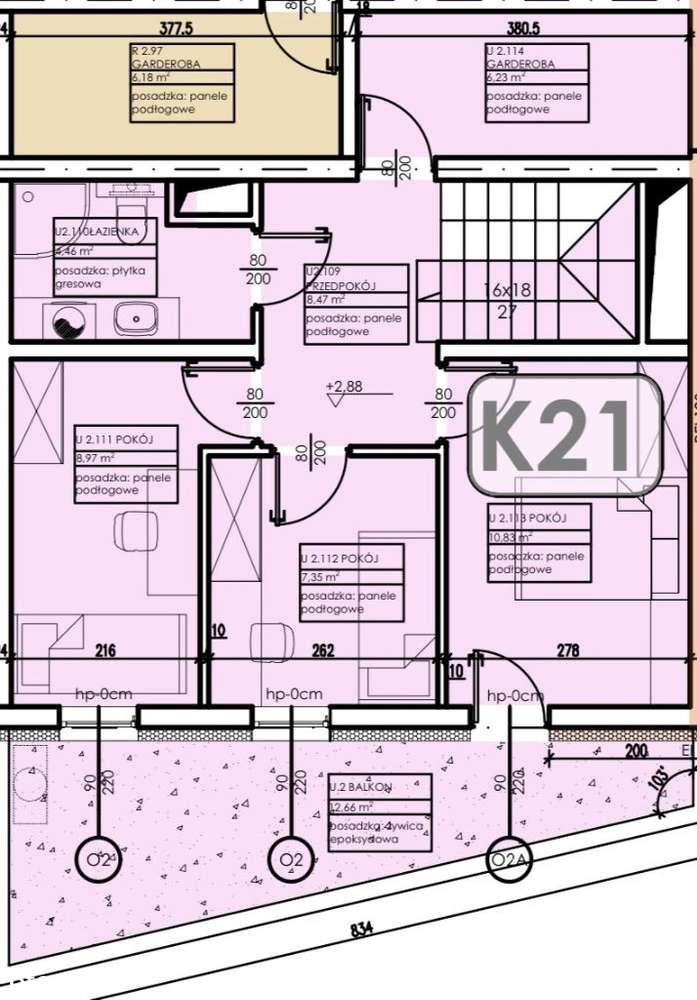 Mieszkanie 87,10 m2 - 4 pokoje - balkon - garaż - Pełny obrazek: 3/5