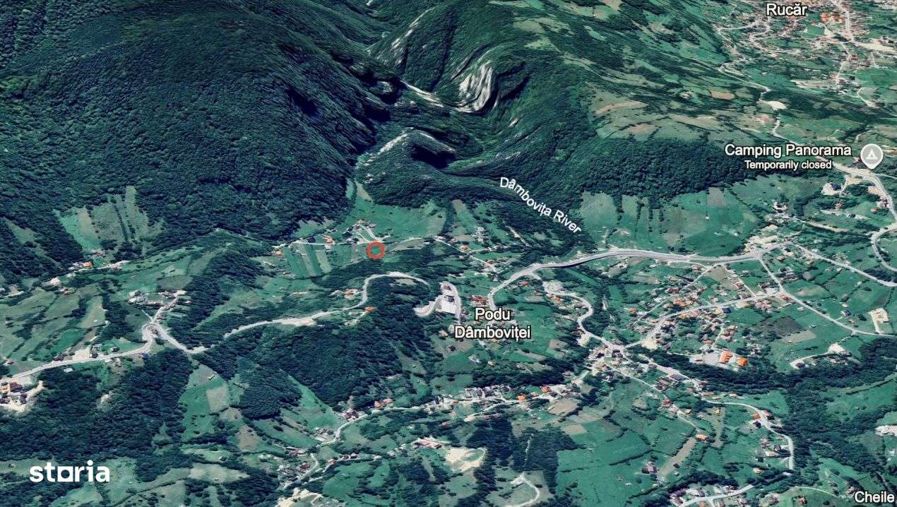 Teren panoramic insorit, utilitati, panta mica si padure, turism sau v-12