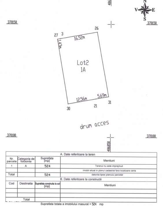 Teren 500 mp intravilan Smeura Stoenari - 4 loturi - Imagine principală: 5/6