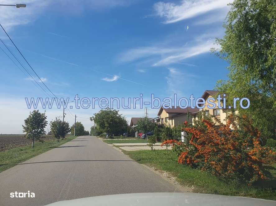 Teren Balotesti, asfalt-30 m,electricitate,gaz,canal ,apa - Imagine principală: 3/16
