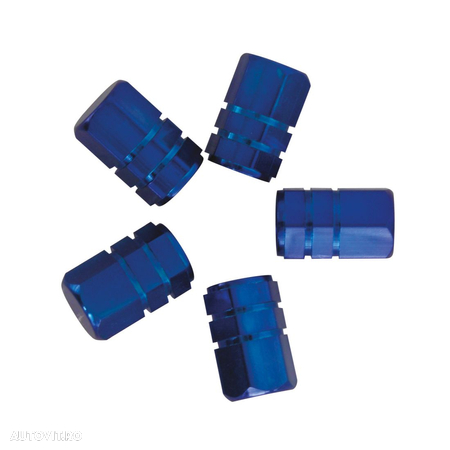 Set capacele auto Carpoint pentru ventil tip piston culoare Albastru , 5 buc. - 1