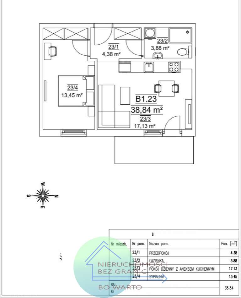 2 pok. mieszkanie w dobrej cenie i bdb lokalizacji-5