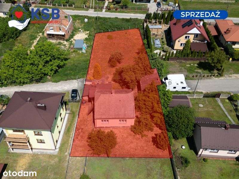 Dom 64m2 działki budowlane 1191m2 Ćmielów