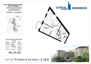 46m2 widok balkon Centrum Podpromie Capital Towers