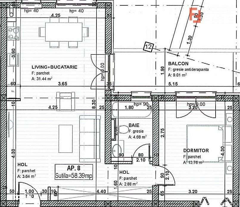 Apartament cu 2 camere la cheie in Giroc - Zona Braytim - ID V2748 - Imagine principală: 3/8