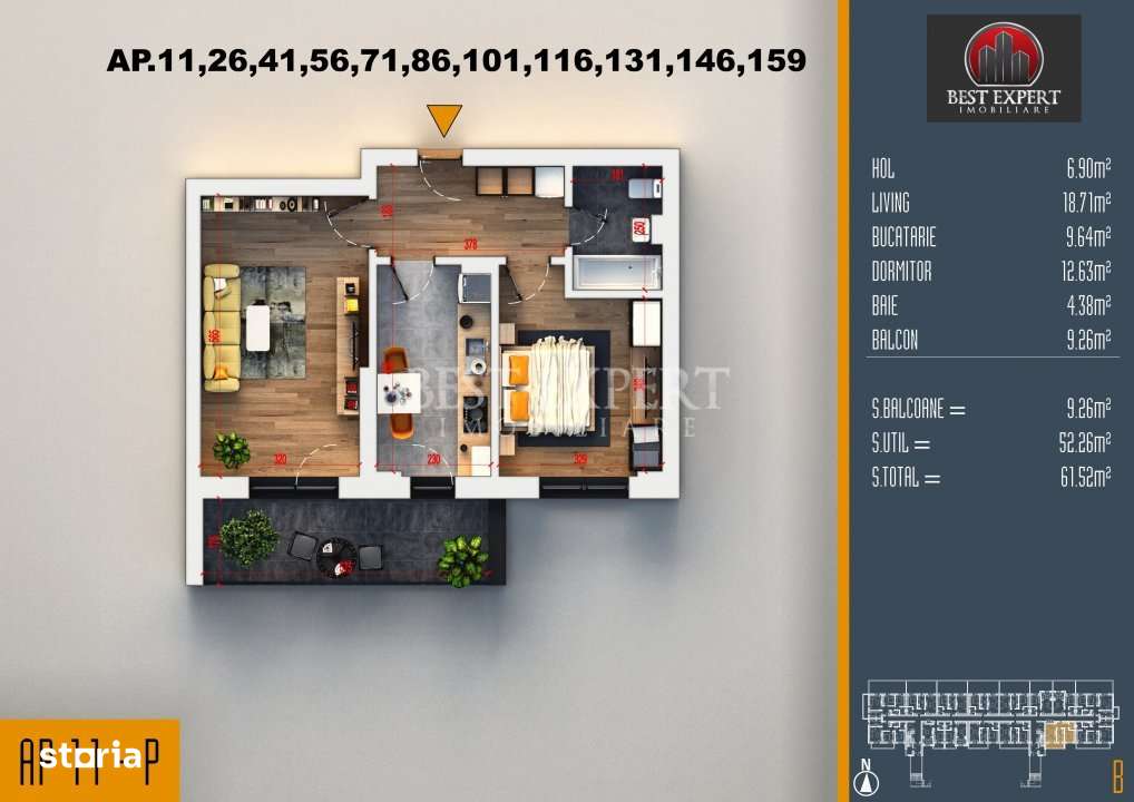 2 Camere Ideal Investitie -Incalzire in pardoseala - Imagine principală: 4/8