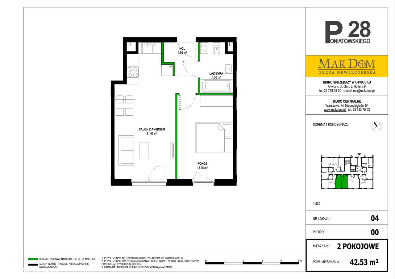 2-pokojowe mieszkanie 42m2 + ogródek Bezpośrednio - Pełny obrazek: 2/8