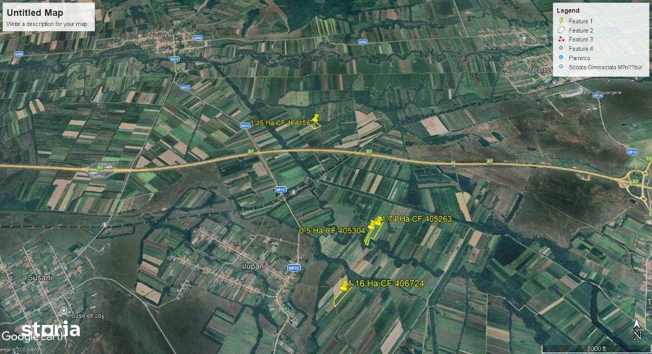 Vand teren arabil 4.55 ha Traian Vuia jud Timis - Imagine principală: 1/2