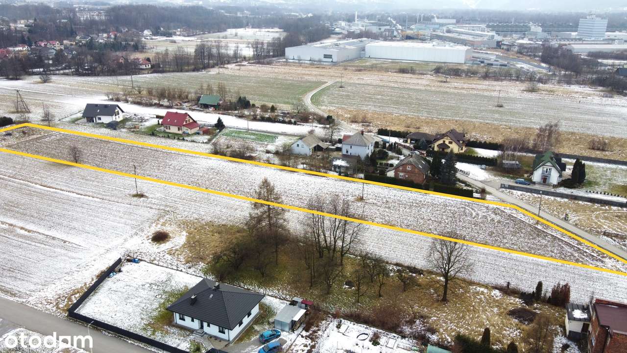 DUŻA DZIAŁKA BUDOWLANA NA SPRZEDAŻ 70 ARÓW KĘTY-3