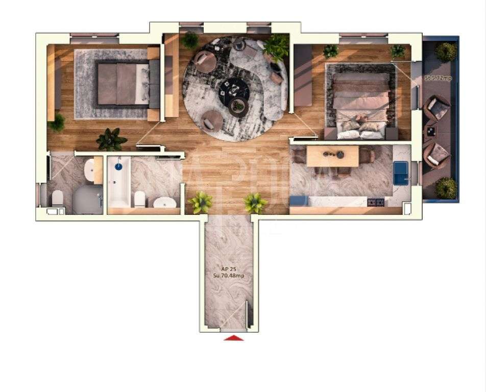 Apartament 3 camere de vanzare in Marasti, Cluj Napoca - Imagine principală: 3/8