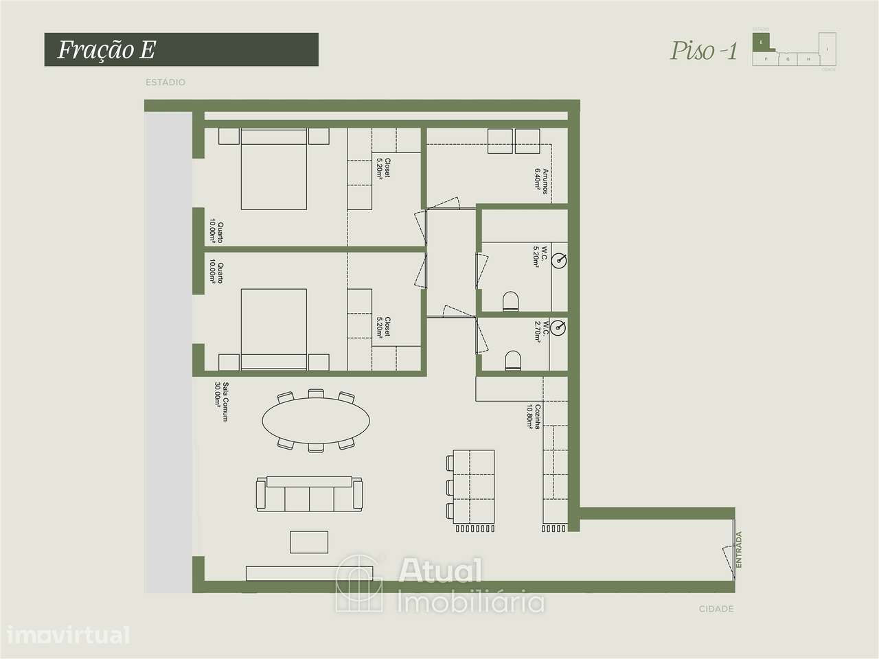 Apartamento T2+1 Venda em Caldas de Vizela (São Miguel e São João),Viz-26